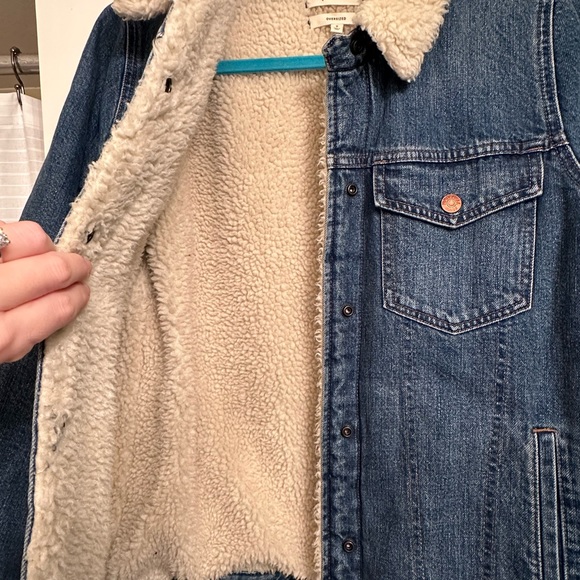 Madewell Shearling Denim Jacket - Picture 3 of 4